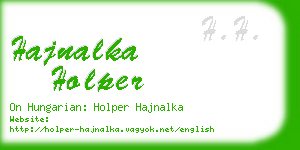 hajnalka holper business card